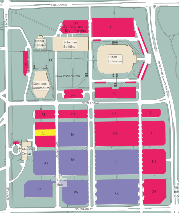 Iowa State Football Parking Map