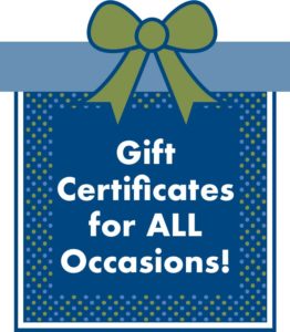 Gift certificates for all occasions